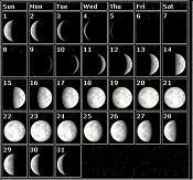 Moon calendar